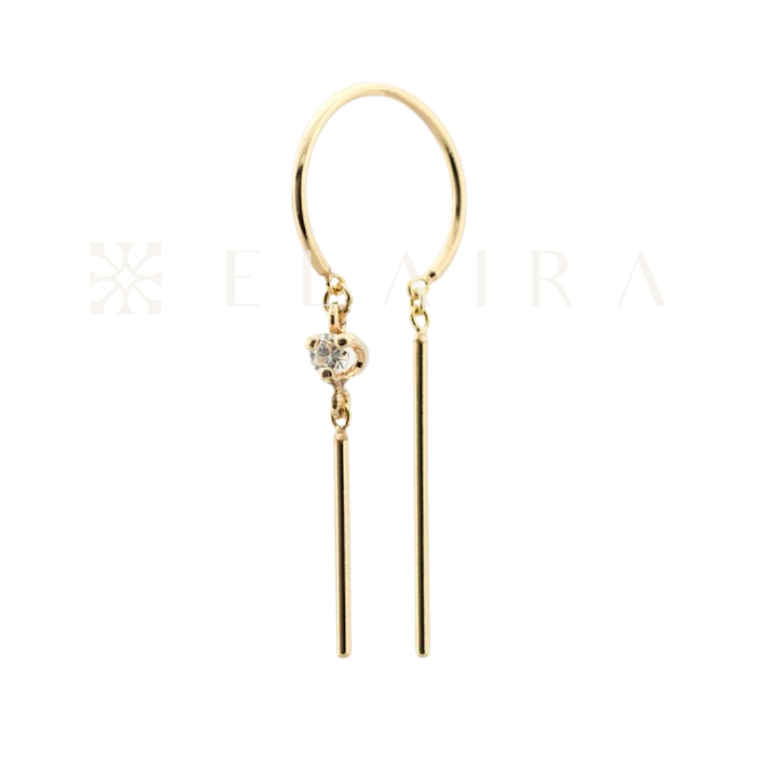 14k Solid Gold Diamond Chime