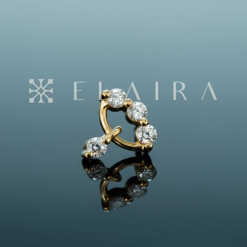 18k Gold Cloud w Lab Grown Diamond