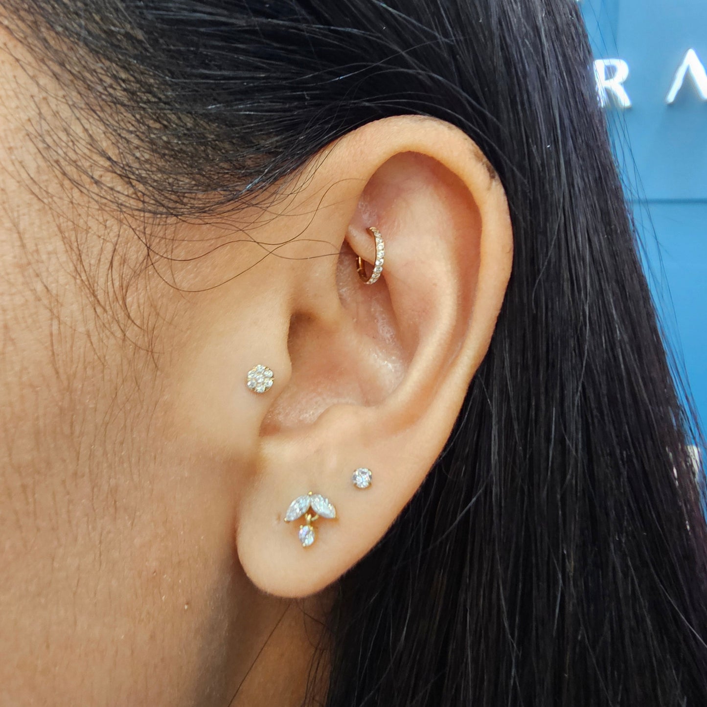 HARLEE | Pave Lab Grown Diamond Stud