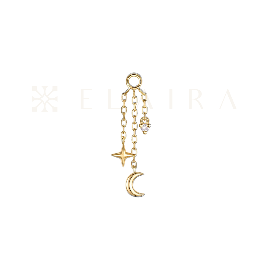 Modern Mood 14k Solid Gold Cassiopeia Charm