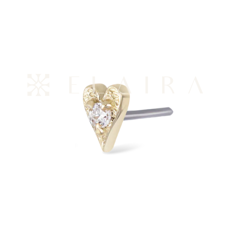 14k Solid Gold Heart • Ace of Gems