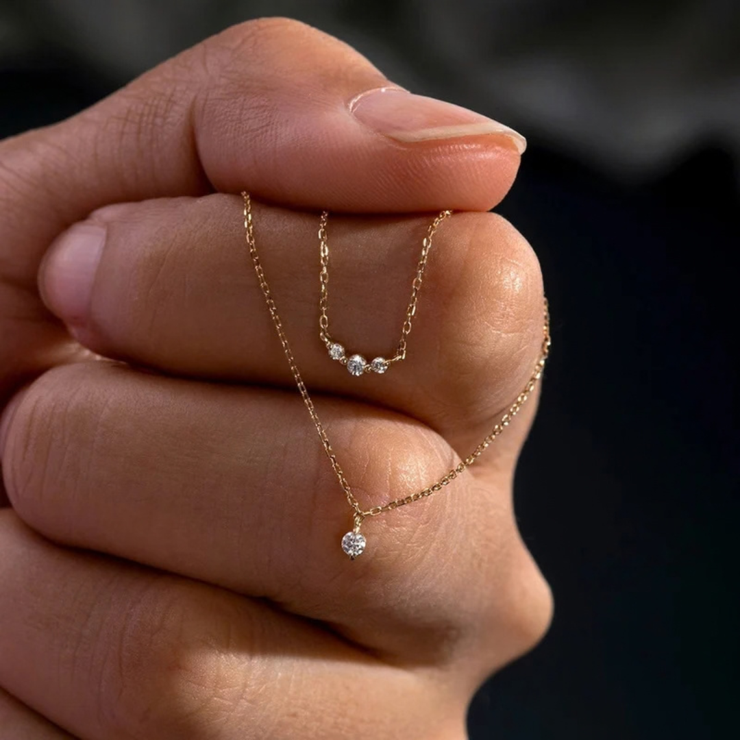 Triple Diamond Necklace