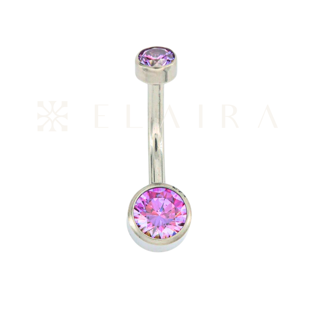 Classic Titanium Bezel Belly Ring