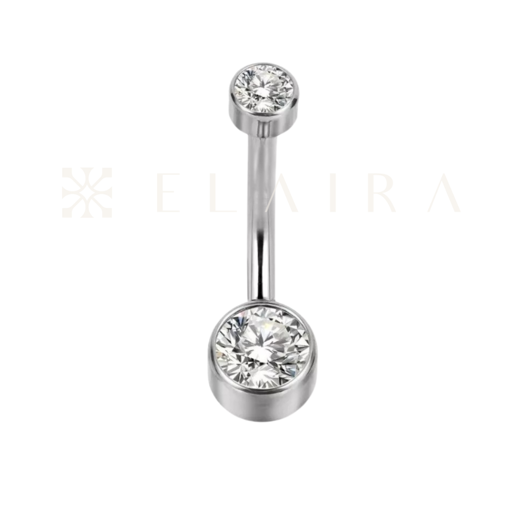 Classic Titanium Bezel Belly Ring