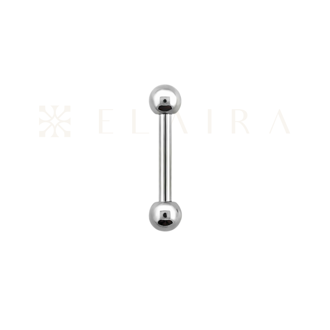 ELAIRA Classic Titanium Barbell Nipple, Tongue, Cheek Piercing