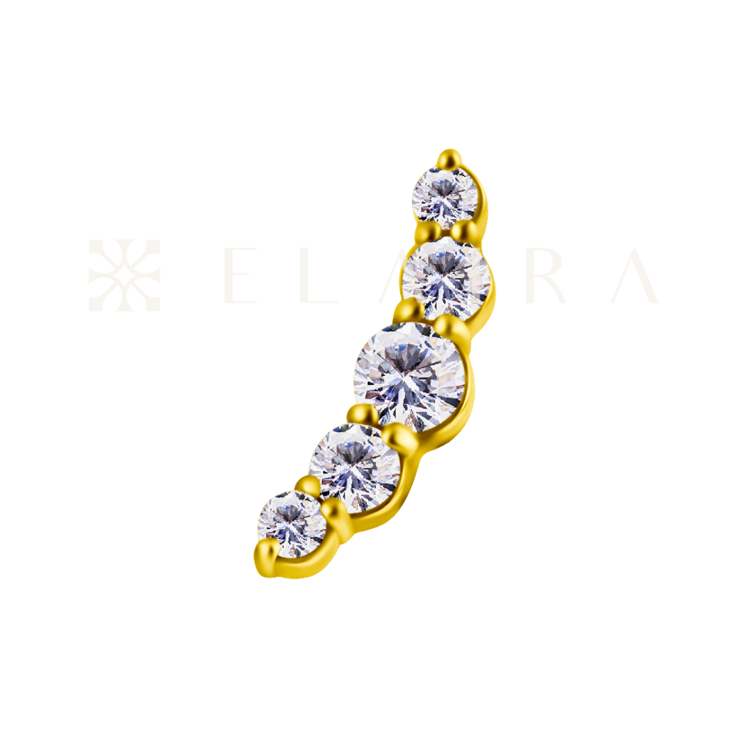 ELAIRA Curve Cluster in 18K Gold PVD