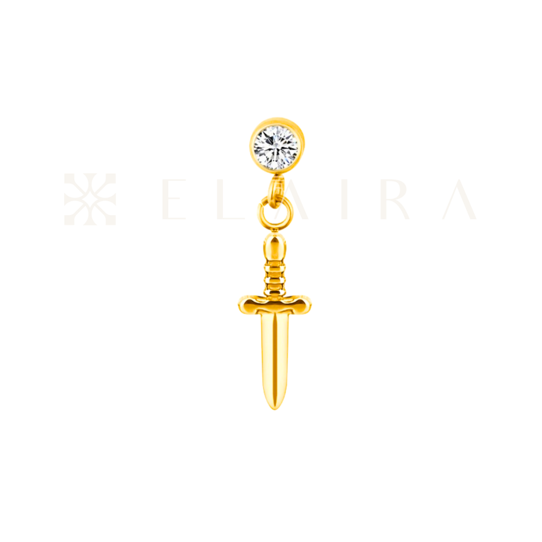 ELAIRA Hanging Dagger Stud