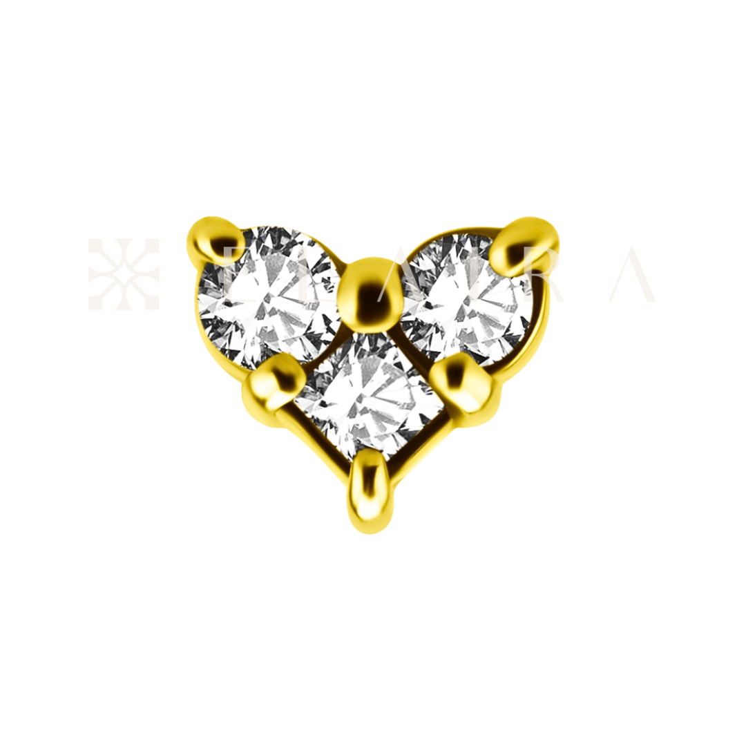 ELAIRA Missy Heart in 24k Gold PVD