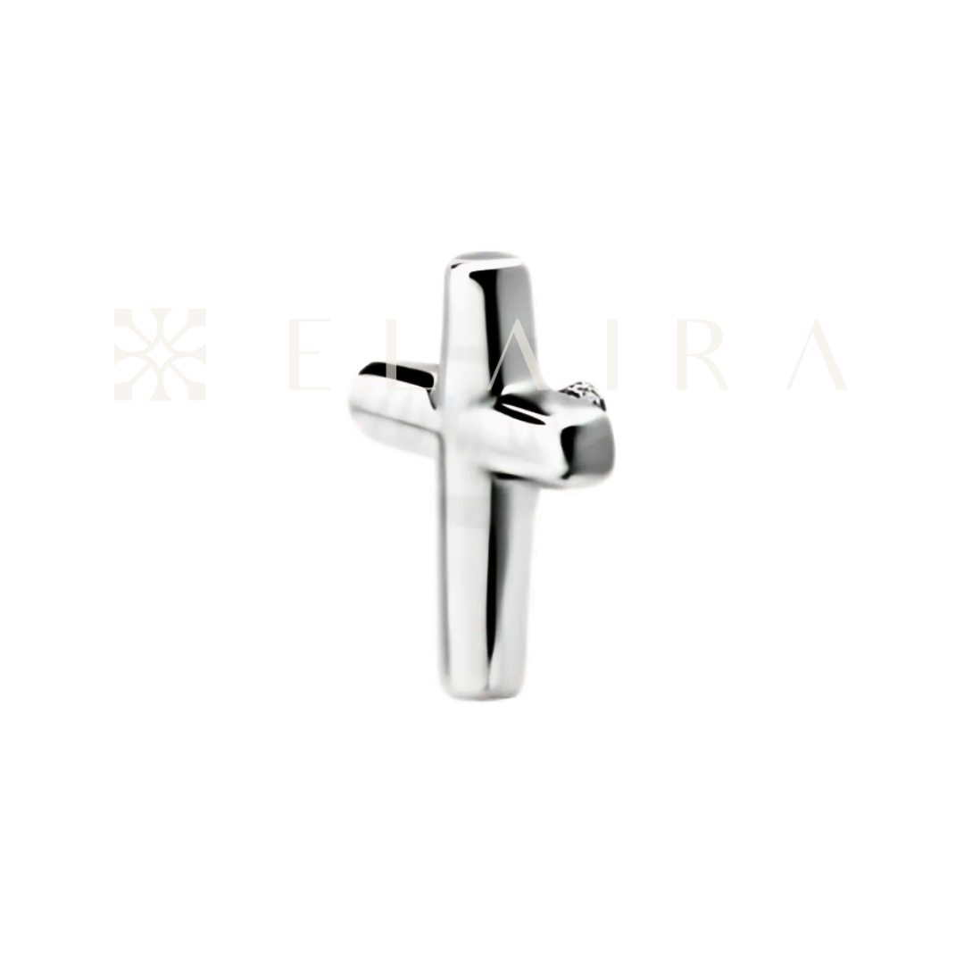ELAIRA Plain Cross Flatback Stud