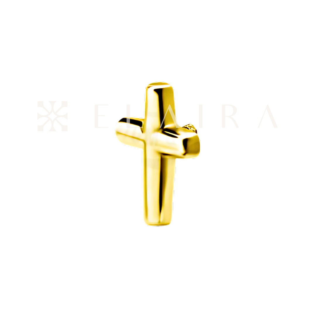 ELAIRA Plain Cross in 24k Gold PVD