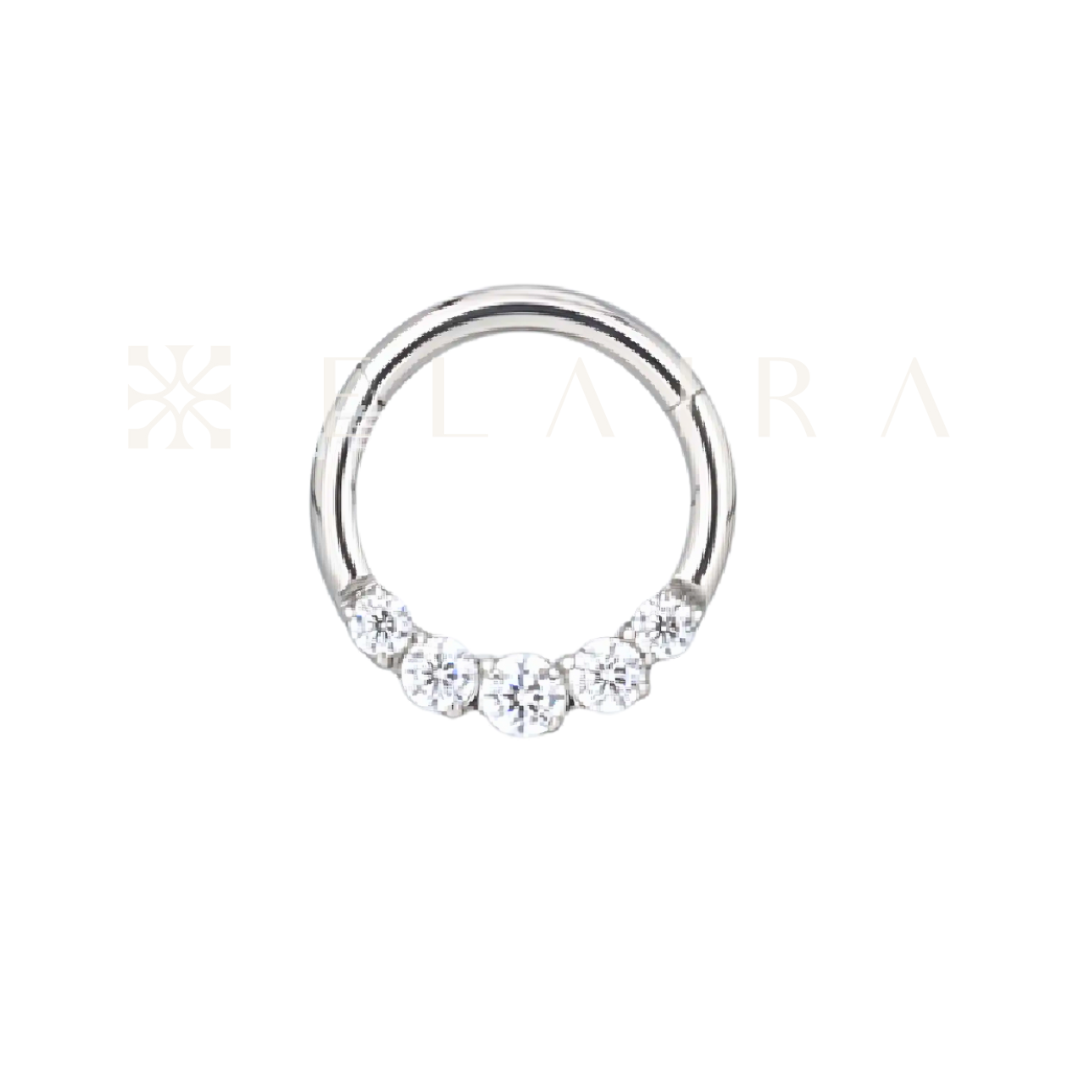 ELAIRA 5 Gems Clicker Septum Daith