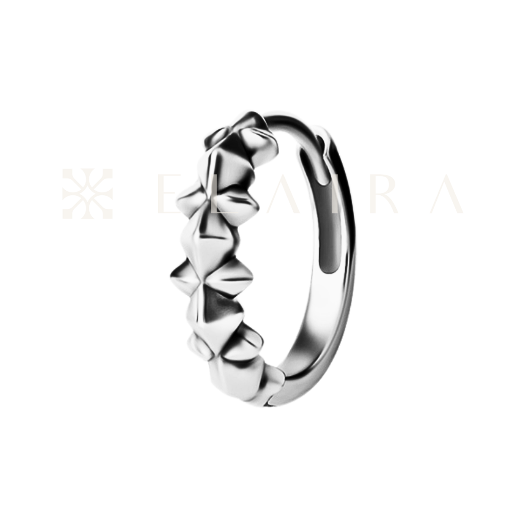 Elaira Spike Pyramid Hoops