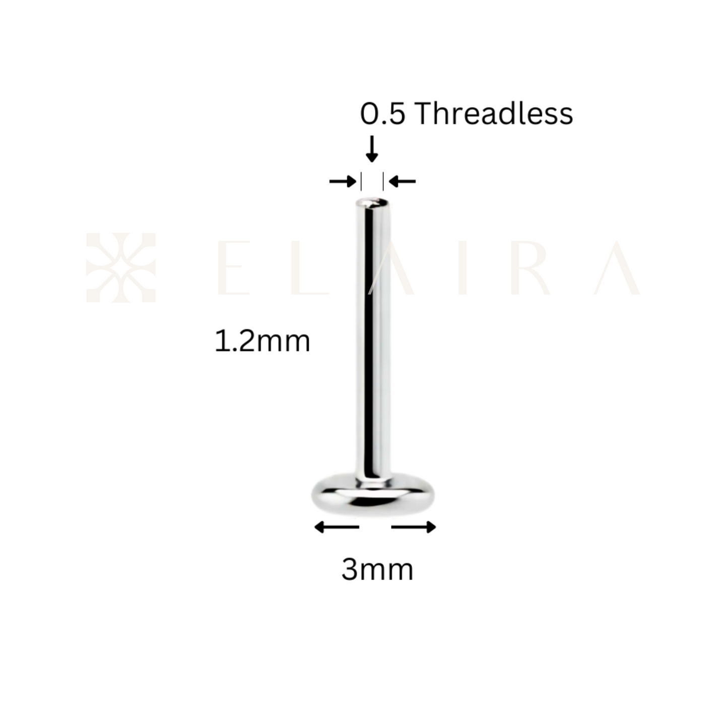 Elaira Titanium Threadless Post