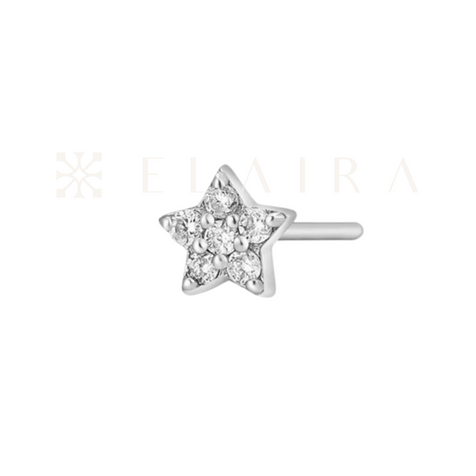 FELICITY | 14k Gold Natural Diamond Star Stud