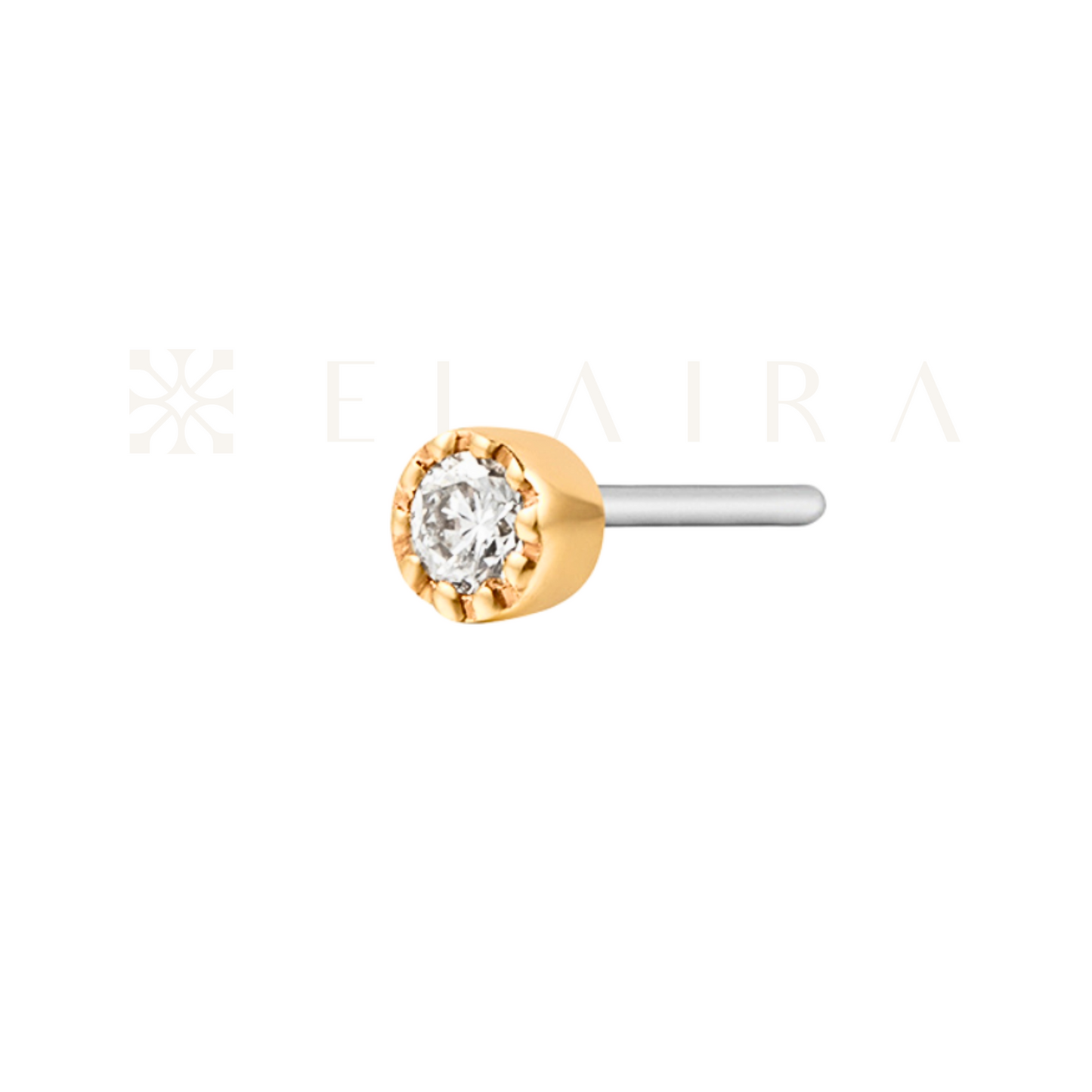 JILLIAN | Beaded Lab Grown Diamond Stud