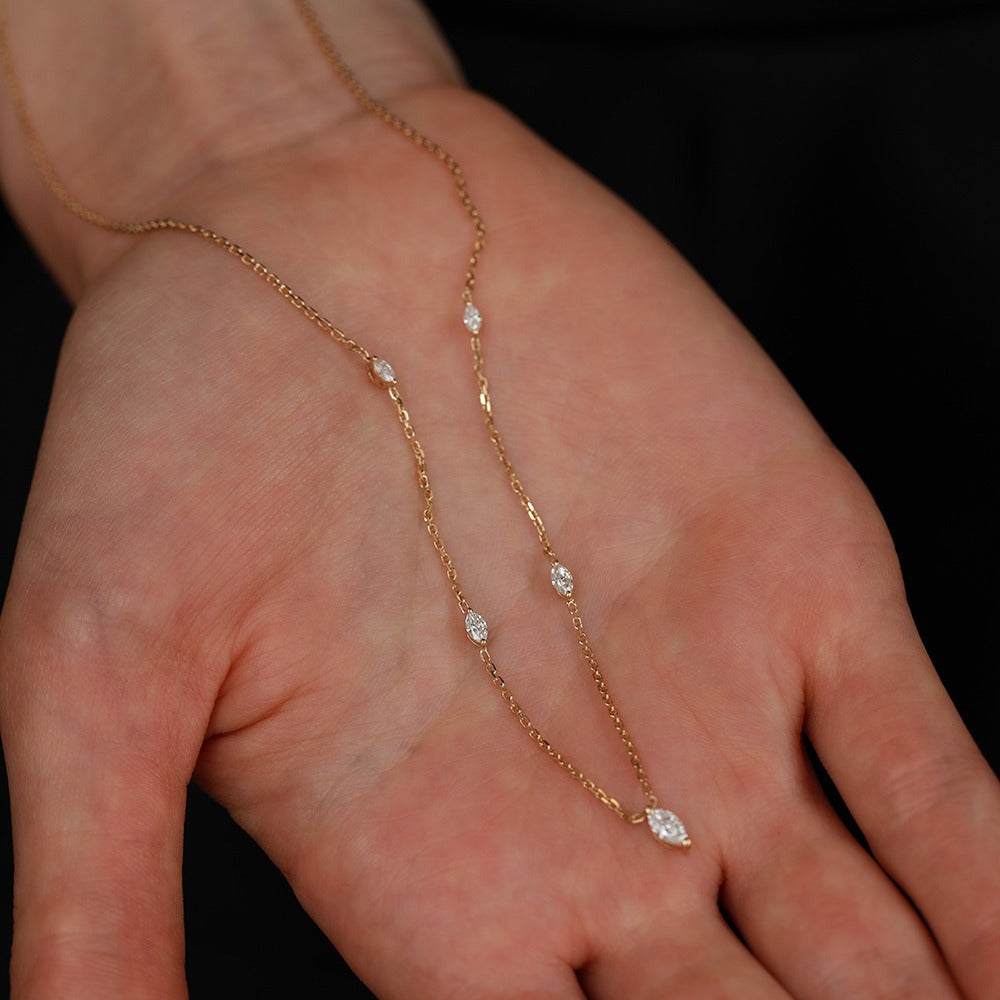 ELAIRA Marquise Necklace 925 Sterling Silver