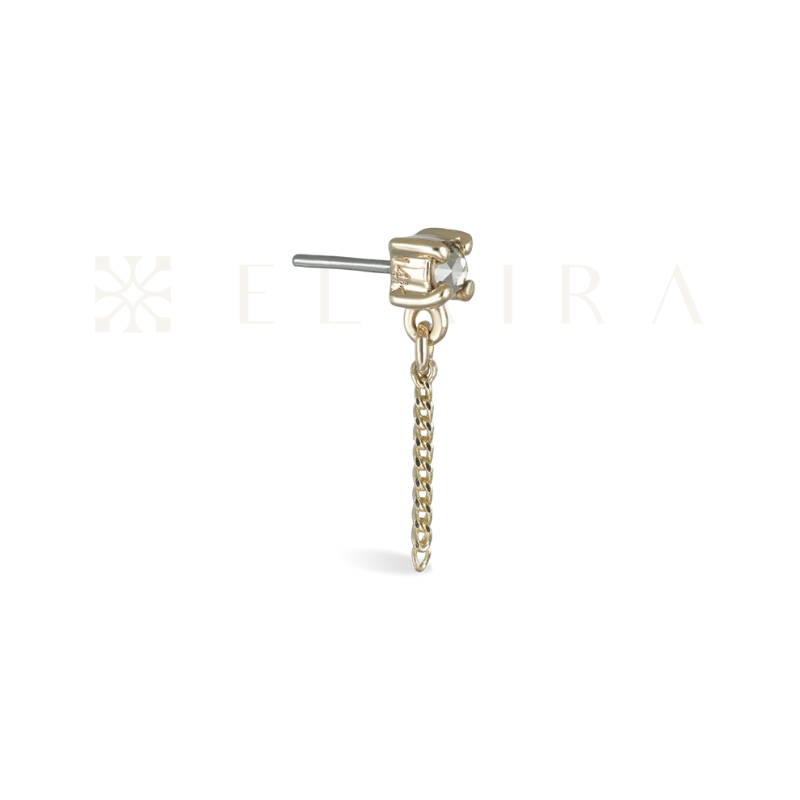 Breeze • Rose Cut Salt and Pepper Diamond 3 C-Chain Tassel