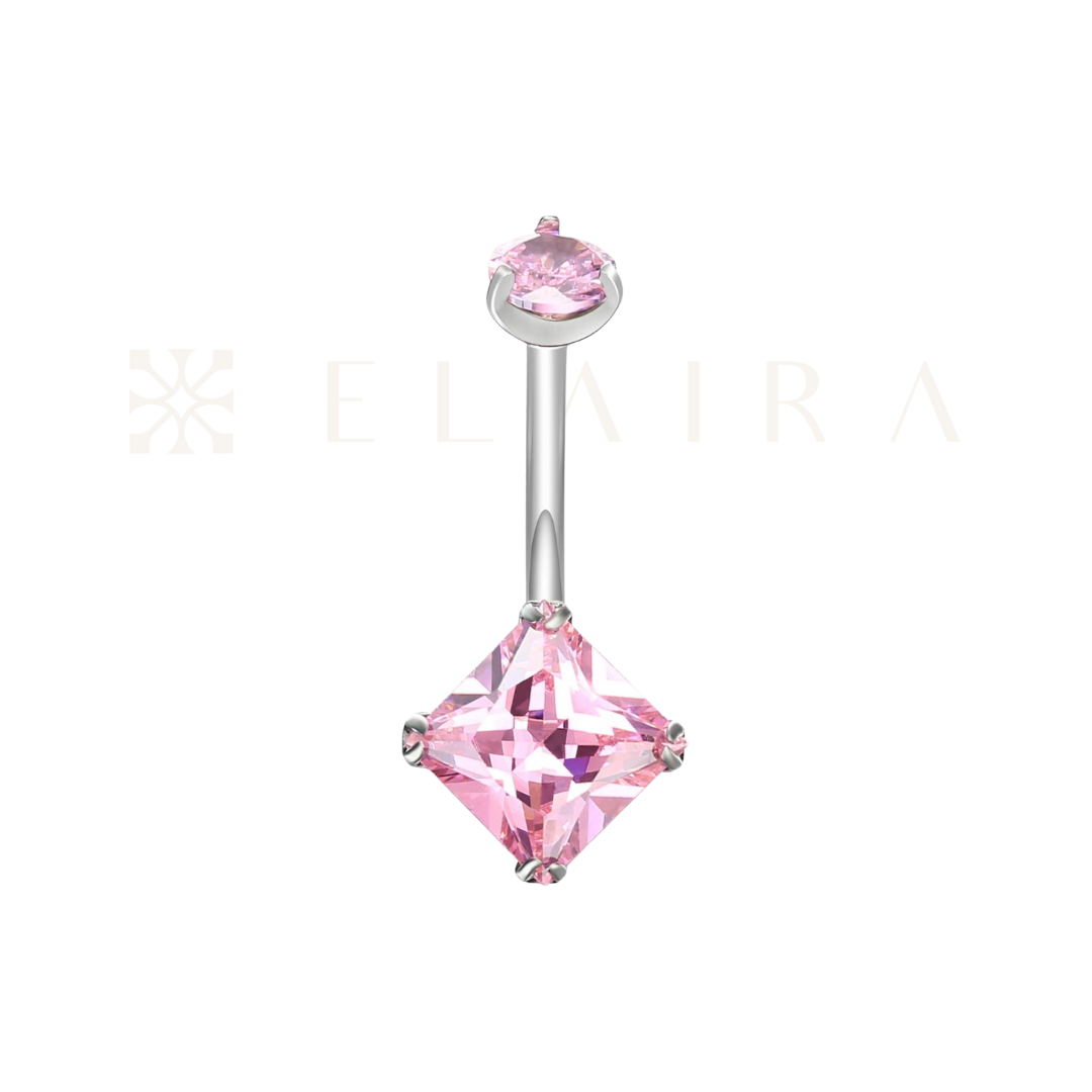 Princess Cut Belly Ring