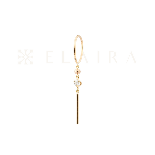 14k Solid Gold Diamond Huggies