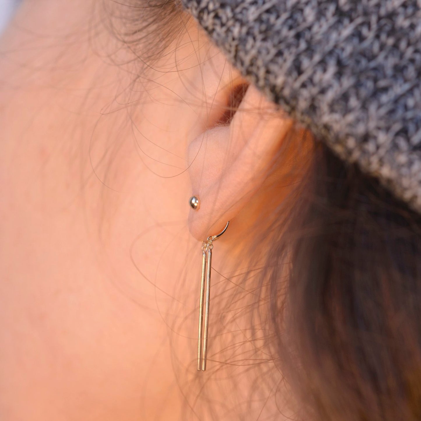 HP14JG10 14k YG Chime Stud