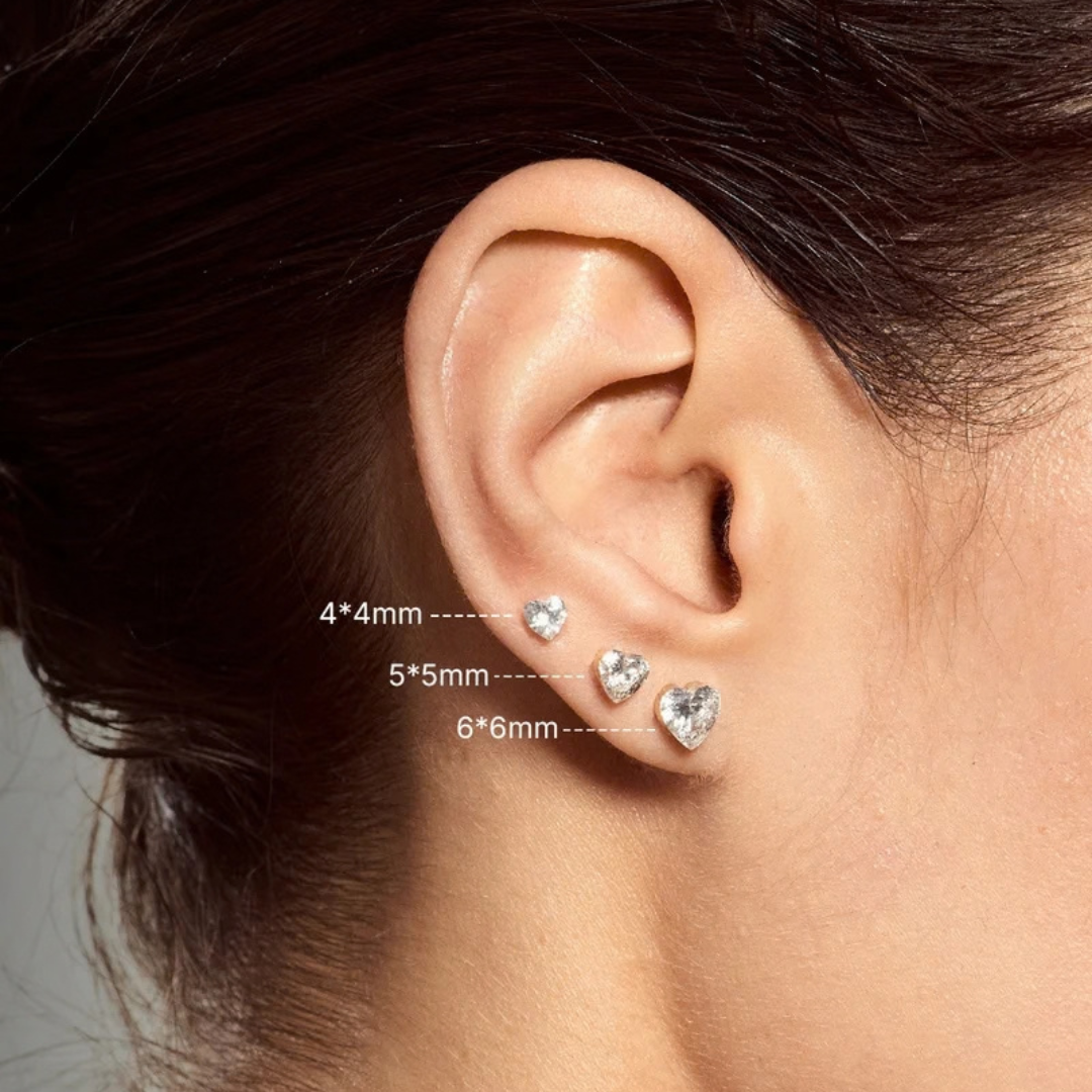 14k Solid Gold Heart Lab-Grown Diamond