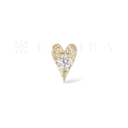 14k Solid Gold Heart • Ace of Gems