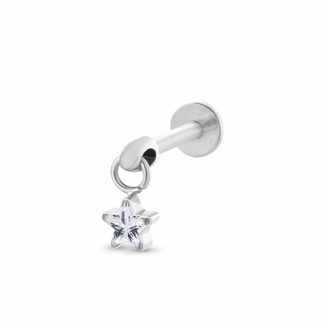 Star Dangling Titanium Flatback