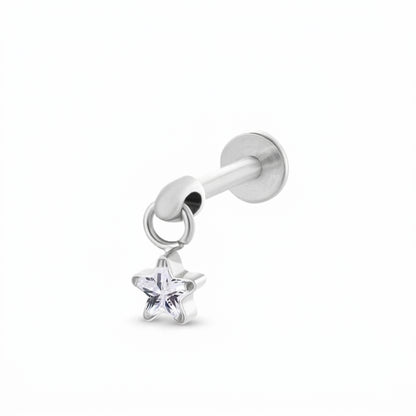 Star Dangling Titanium Flatback