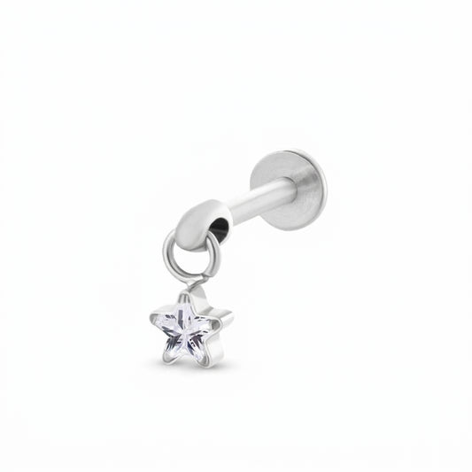 Star Dangling Titanium Flatback