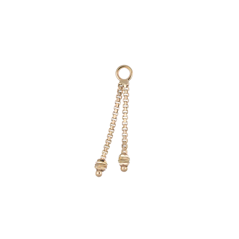 Luxor • 14K Gold Duo BrillCut Bead Chain Charm