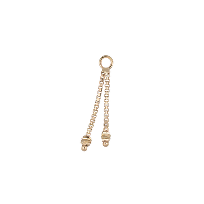 Luxor • 14K Gold Duo BrillCut Bead Chain Charm