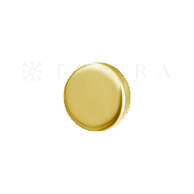 18k Solid Gold Flat Disc