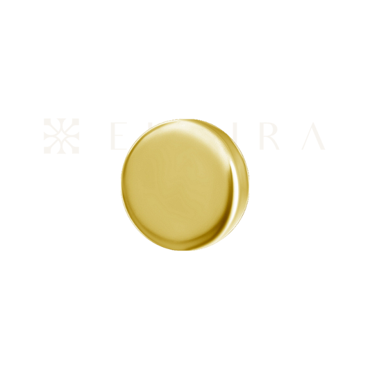 18k Solid Gold Flat Disc
