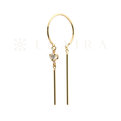 14k Solid Gold Diamond Chime