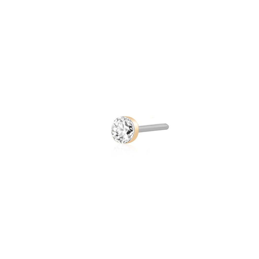 14k Solid Gold Solitaire Lab Grown Diamond Invisible Setting