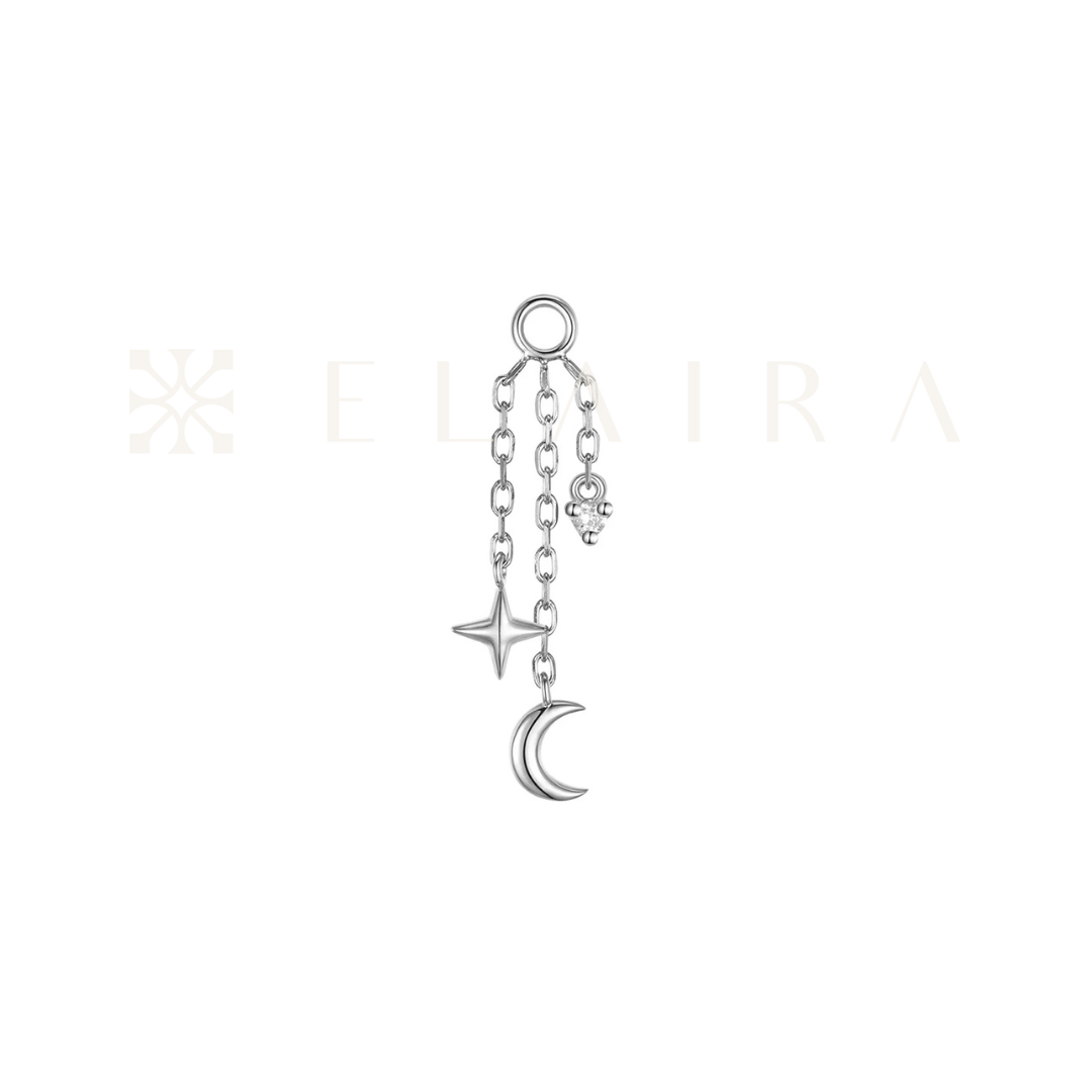 Modern Mood 14k Solid White Gold Cassiopeia Charm