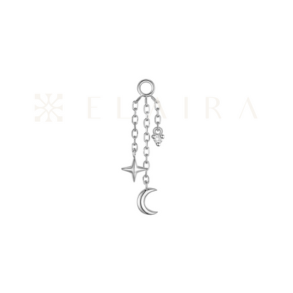 Modern Mood 14k Solid White Gold Cassiopeia Charm