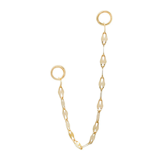 [Buddha Jewelry] Tile Chain - Solid 14kt Gold