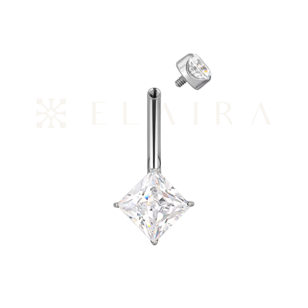 Princess Cut Belly Ring