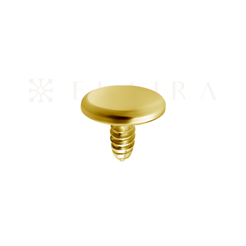 18k Solid Gold Flat Disc