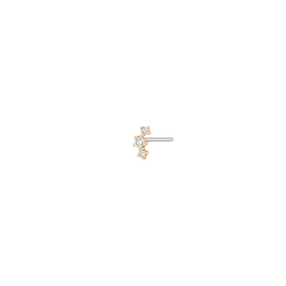 14k Solid Gold CAELI | Triple Diamond