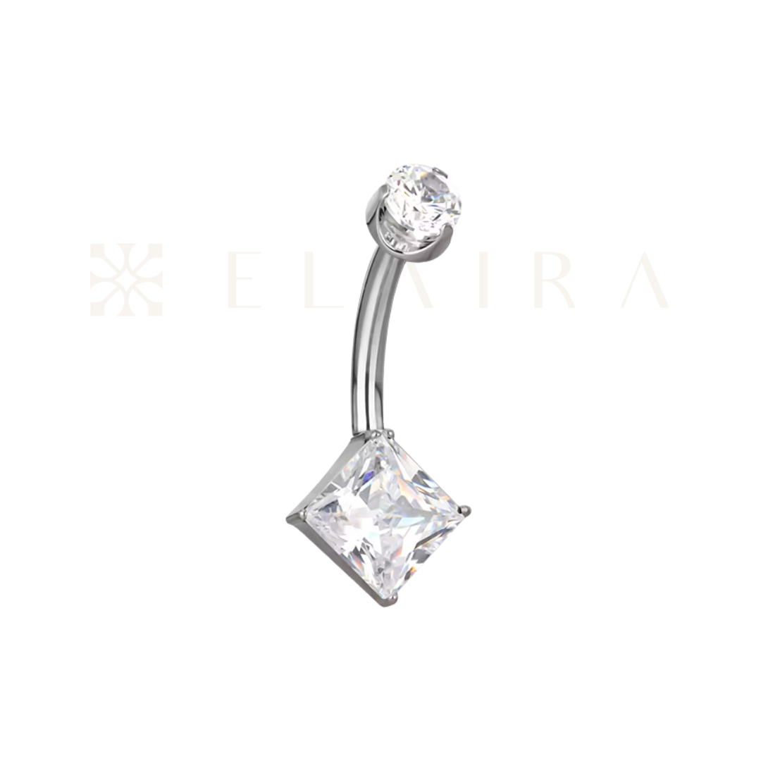 Princess Cut Belly Ring
