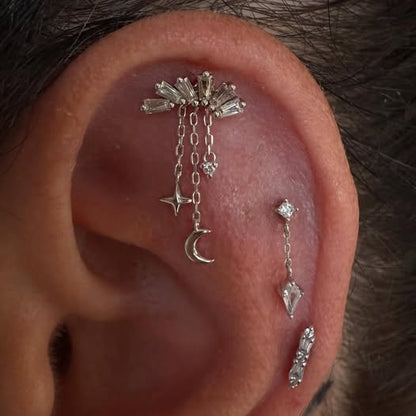 Modern Mood 14k Solid White Gold Cassiopeia Charm