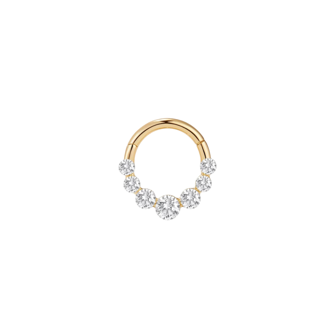 14k Solid Gold Invisible Setting Clicker