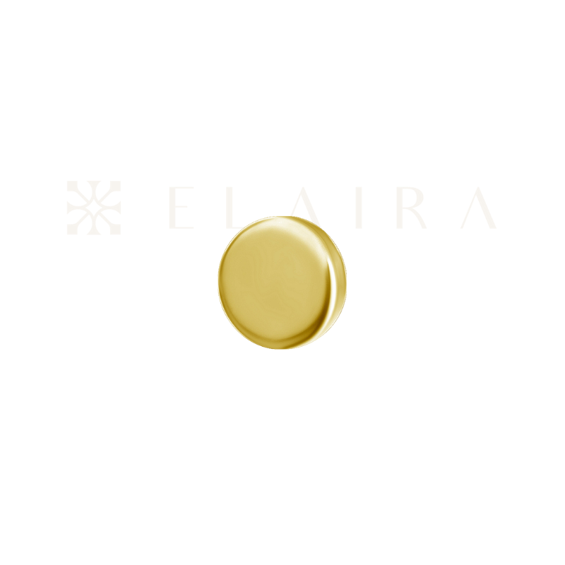 18k Solid Gold Flat Disc