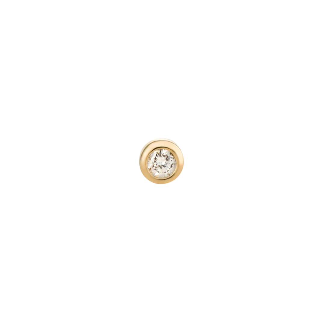 14k Solid Gold GERI | Bezel Diamond 2mm