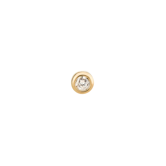 14k Solid Gold GERI | Bezel Diamond 2mm