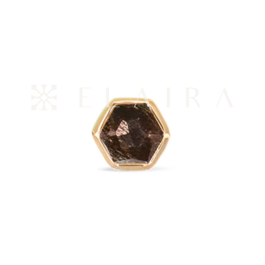 Aria • 14K Gold Threadless Ends • HoneyComb