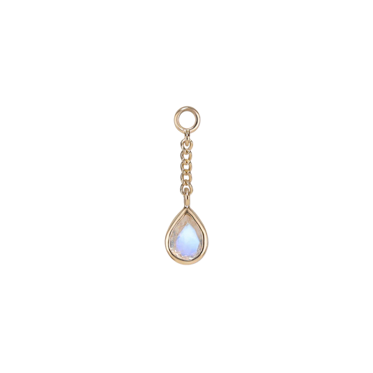 Juno • Teardrop Gemstone Chain Charm