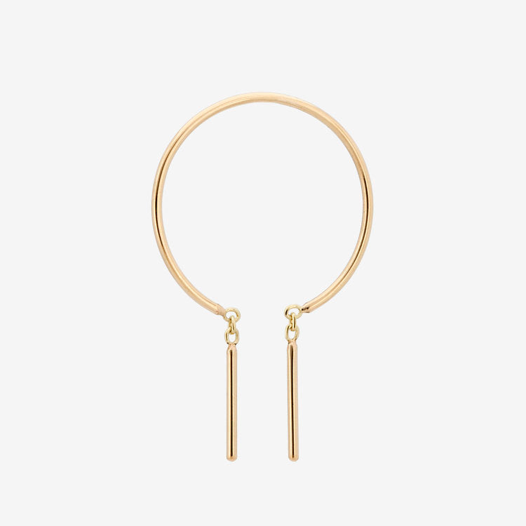 14k Solid Gold Chime Hoops